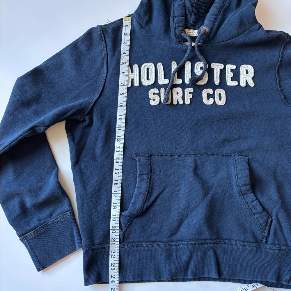 Hollister Dark Blue Hoodie with Logo - Picture 9 of 10